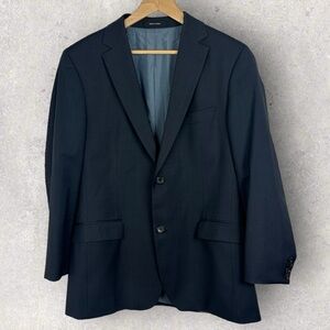 Hugo Boss Paolini Navy Blue Movie Black Sports Jacket Size 40 Virgin Wool Coat